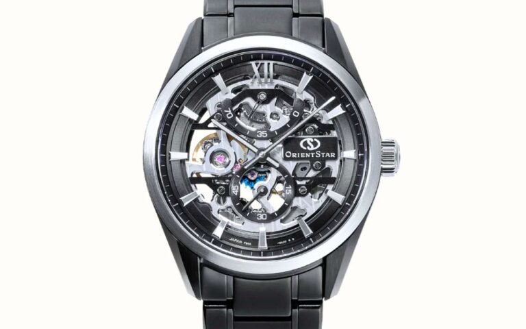 Orient Star’s M34 F8 Skeleton marks 75 years with meteorite texture and in-house F8B65